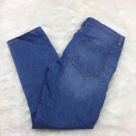 2/$30 J. Crew Factory 28 Womens Blue Stretch Skinny Ankle Denim Jeans - Picture 1 of 7